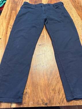 Banana Republic Men's Slim-Fit Traveler Pants Navy Blue 36x30